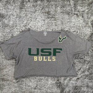 Rivalry Threads USF Bulls Crop Top Shirt Sz M